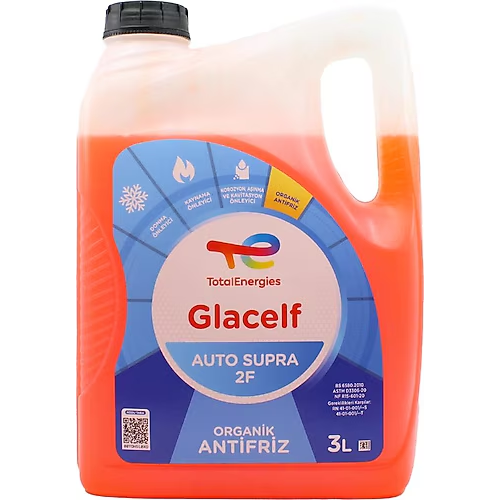 Total Glacelf Auto Supra 2f Organik Kırmızı Antifriz 3 Litre